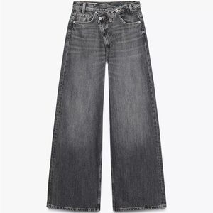 Zara Charcoal Wide-Leg Jeans